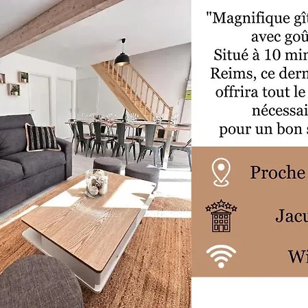 10 Personnes Avec Jacuzzi A 10 Min De Reims * Fresnes-les-Reims